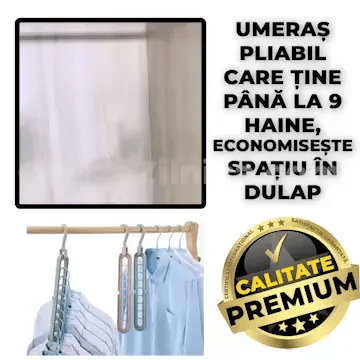 Umeraș Pliabil MultiHaine™ – 9 în 1 pentru Dulap și Uscat