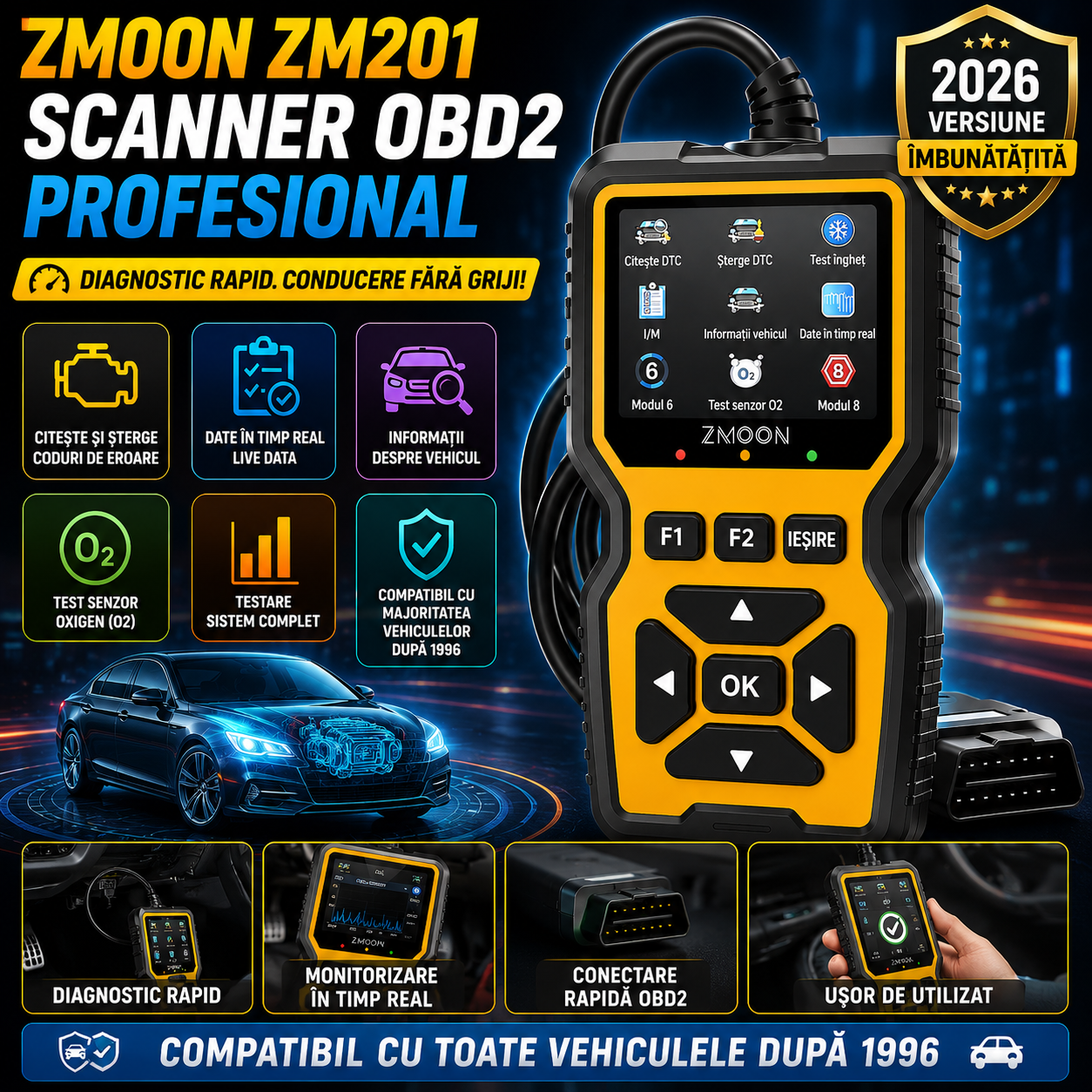Tester Diagnoză Auto ScanCar™
