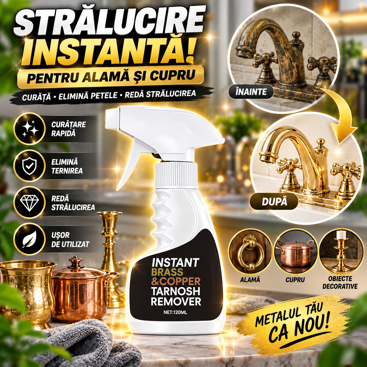 Soluție Pentru Curățat Alamă și Cupru MetalShine™