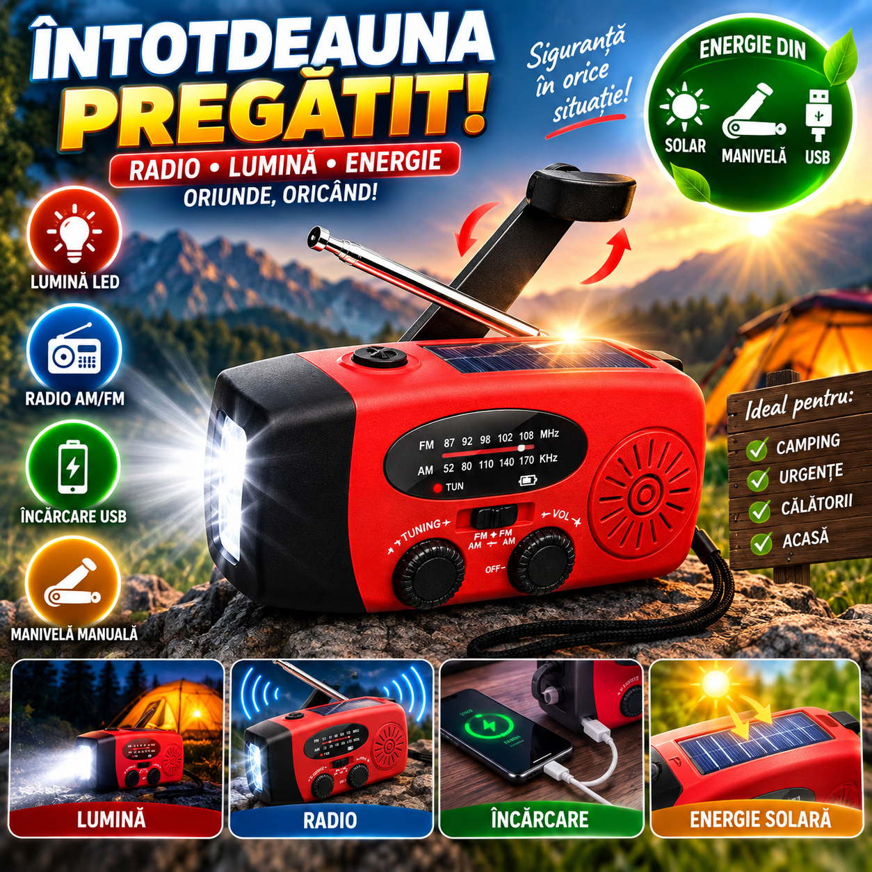 Radio Multifuncțional 3 in 1 SafeRadio™