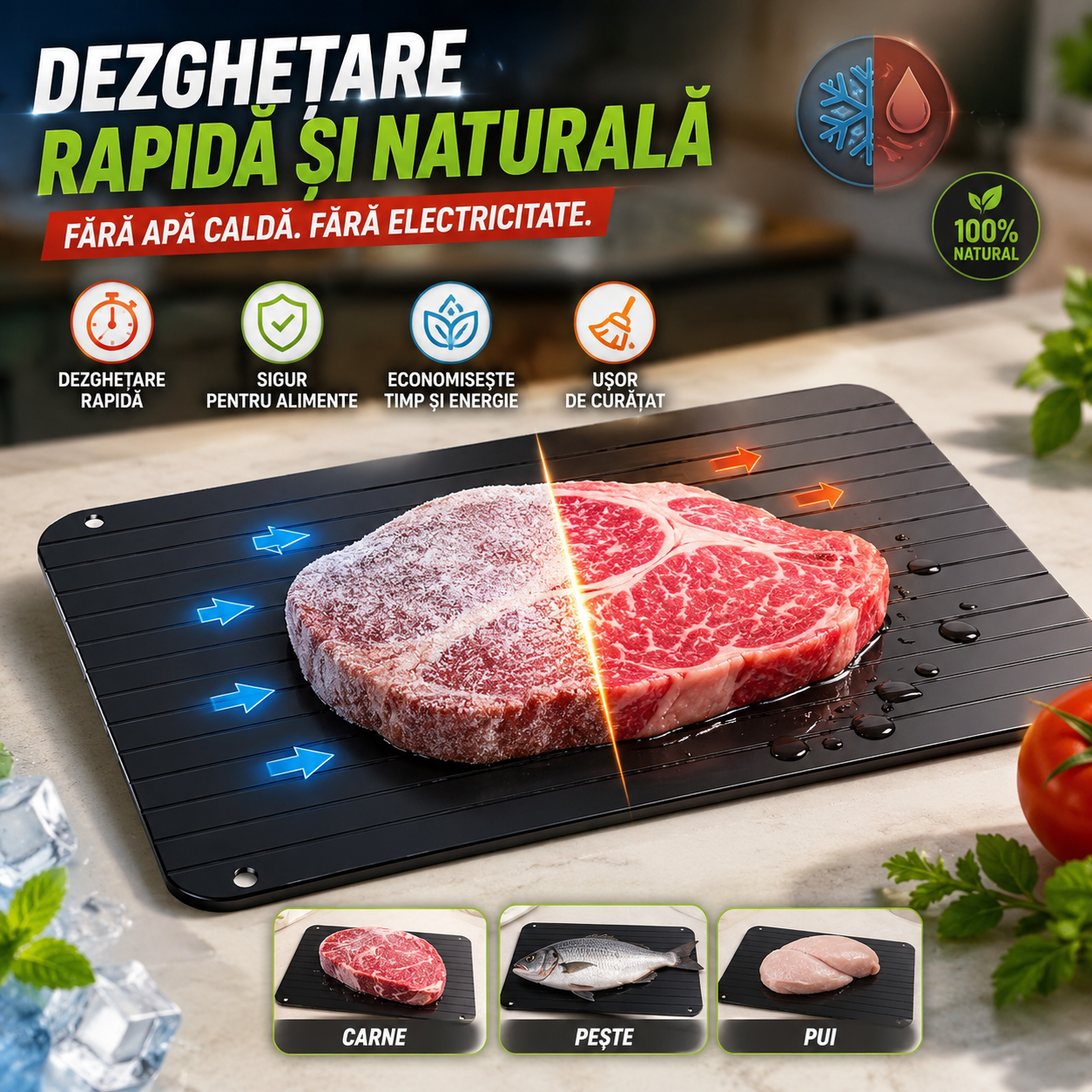 Tavă pentru Dezghețare Rapidă DefrostPro™