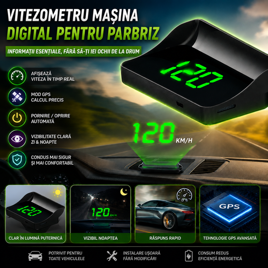 Vitezometru Digital pentru Parbriz  SpeedView™