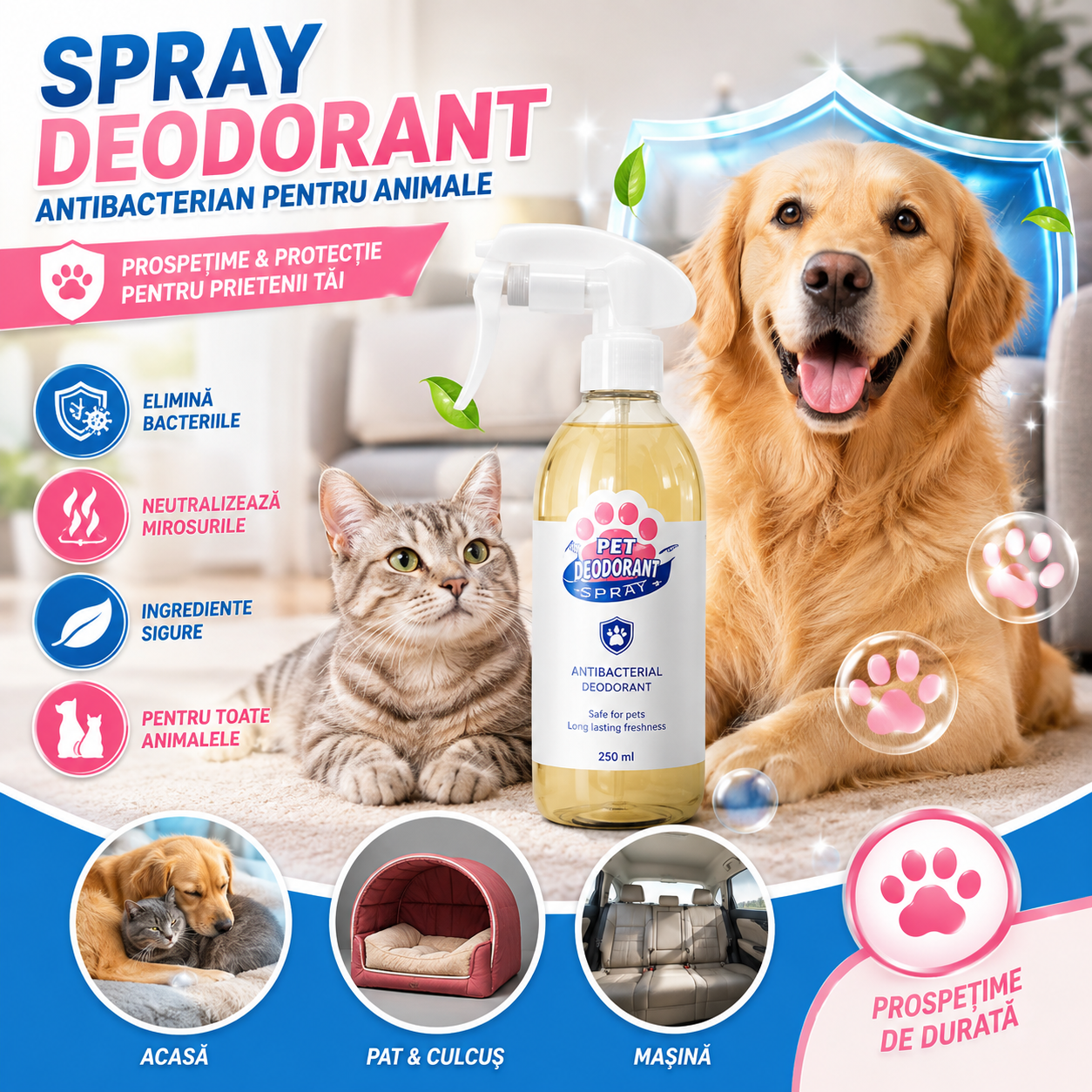Spray Antibacterian Pentru Animale PetFresh™