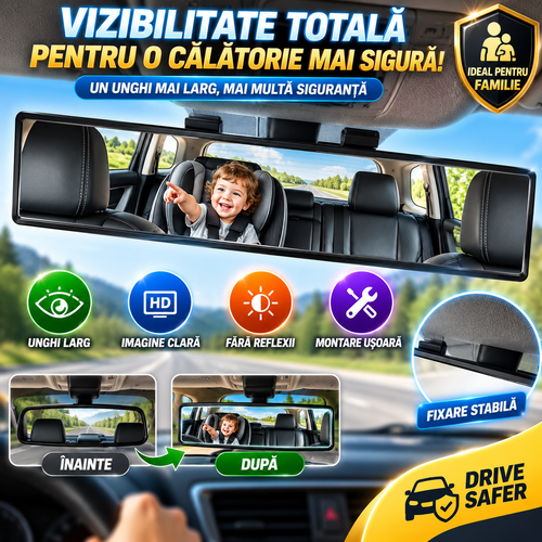 Oglindă Auto Panoramică ViziMax™
